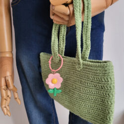 Handmade Crochet Handbag - Green